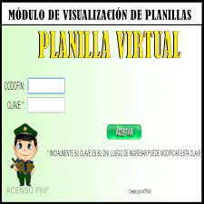 Planilla virtual pnp